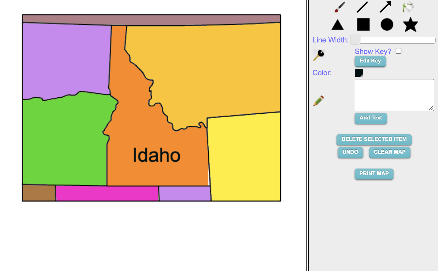 Make your Own Idaho Map Online
